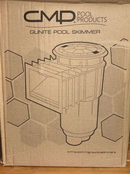 CMD gunite pool skimmer IND skimmer 2in S, w/ flo V, W/ Bond, Wht Part 25140-500-000 image