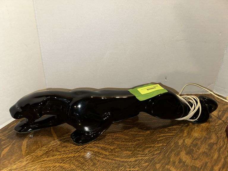 Panther TV lamp and bird table lamp