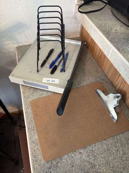Paper cutter, letter file folder holder