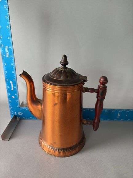 Copper coffee pot, 10” tall image