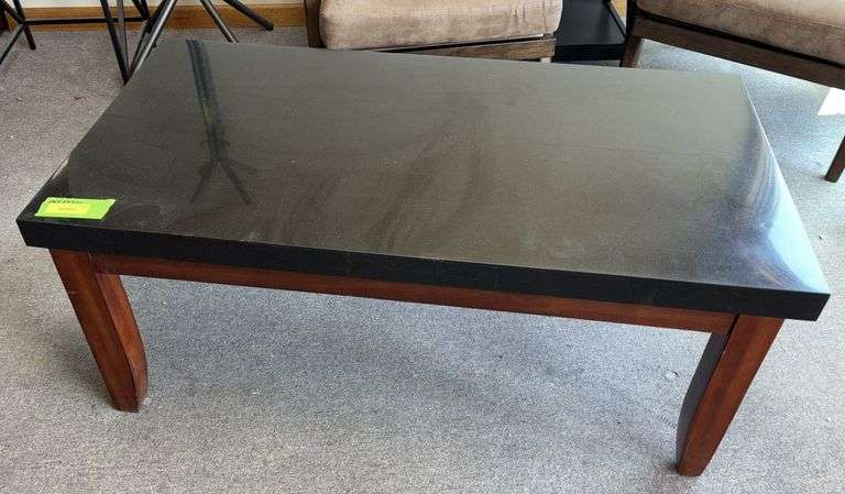 48x26x20H heavy coffee table with marble like top
