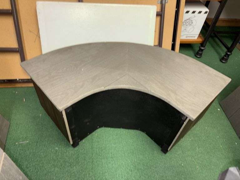 42” wide brown curved bench image