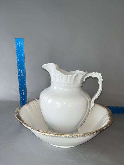 Unmatched pitcher and bowl set image