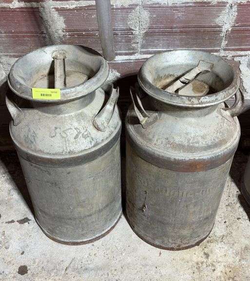 Two dairy cans image