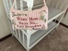 Baby changing table w/ 3 shelves so you can stack triplets 19D x 36L x 36H