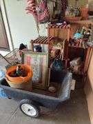 Yard cart, plant shelf, windshield washer fluid, yard decor, etc