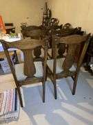 6 nice oak T back dining chairs Your bid x 6