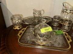 Gold rim glassware set