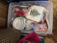 All kinds of disposables-plates, napkins, cups, etc