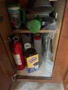 Kitchen utensils, vases, plastic storage, steamer pot, etc “B” cupboards