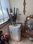 Westinghouse roaster stand, stool, card table, dresser mirror, etc