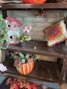 Shelf and all includes various fall decor