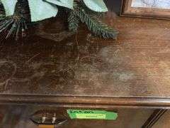 20D x 36L x 48H dresser with five drawers and two side doors Very Neat NO CONTENTS!