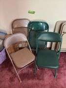 Four folding chairs