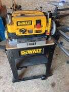 Dewalt 13” Thickness Planer on roller stand
