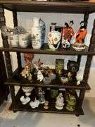 Vases, figurines, candle holders etc... 3 shelves