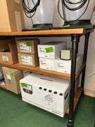 Modern industrial style shelving 72L x 26D x 36H NO CONTENTS