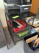 Small rolling stand and LOTS of office supplies
