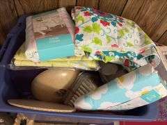 Shelf and all includes three ring binders, photos albums, tablecloths, treat cups, etc