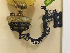 Bracket lamp and cast iron wall bracket