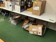 8’ folding plastic table NO CONTENTS