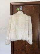 Ladies size small white rabbit jacket