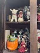 Cupboards of holiday decor