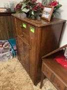 20D x 36L x 48H dresser with five drawers and two side doors Very Neat NO CONTENTS!