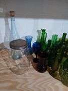Colored bottles, goblets etc...