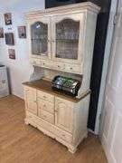 Two section rustic style China cupboard 43 x 18 x 75