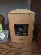 Clocks including a very nice metal ornate wind up clock w/ beveled glass, classic alarm clock