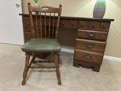 Desk and chair 24D x 54L x 30H