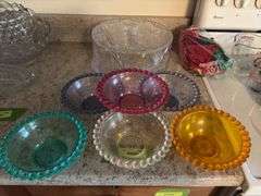 Bialetti pie plate, cookie cutters, candlewick style bowls (plastic) and covered cake carrier (plastic)
