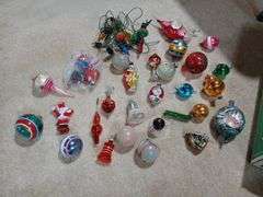 Old Christmas items, bubble lights, ornaments etc...