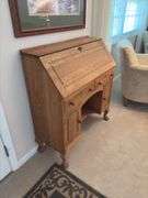 Quartersawn solid oak drop front desk 15D x 35L x 40H