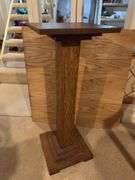 14 x 14 x 37H oak fern stand