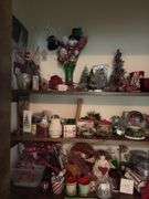 3 shelves of Holiday Decor