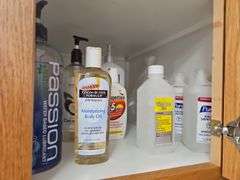Alcohol Bottles, Peroxide Bottle Most New/Full, Sanitizer  (Bring Boxes to Pack)