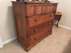 Antique walnut dresser 18D x 41L x 38H NO CONTENTS
