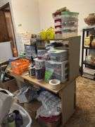 Crafting table and all supplies on and under, enough for an army of children