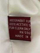 Ladies size small white rabbit jacket