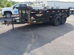 2020 H&H 6 x 16 dump trailer, 14000#, roll tarp, loading ramps. WIRE TRANSFER REQUIRED
