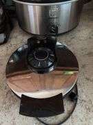 Mr Coffee coffee maker, waffle maker, Toastmaster crockpot, paper towel holder