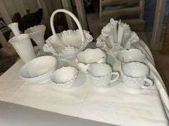 Variety of milk glass