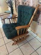 Oak glider rocker