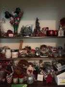 3 shelves of Holiday Decor