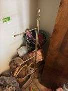 Lotsa baskets, a basket hanger and a wreath