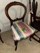 Mahogany arm rocker and walnut parlor chair
