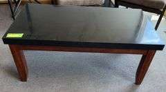 48x26x20H heavy coffee table with marble like top
