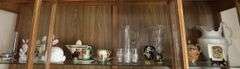 Juicer, HP china, china wash pitcher, wheel etched pitcher etc... All on TOP shelf